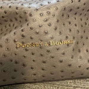 dooney and bourke grey ostrich bag